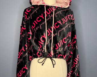 Handmade cropped fuzzy hoodie size 3XL