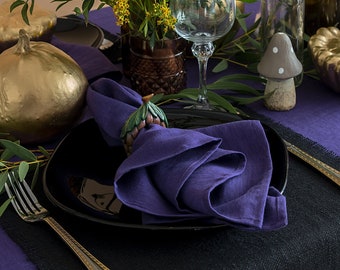 Soft linen napkins sets of 4, 6, 8 and 1. Stonewashed dinner napkins for a wedding, birthday, Christmas or Thanksgiving table décor