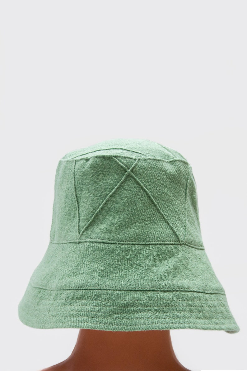 Summer linen hat Heavy linen hat Natural linen bucket hat