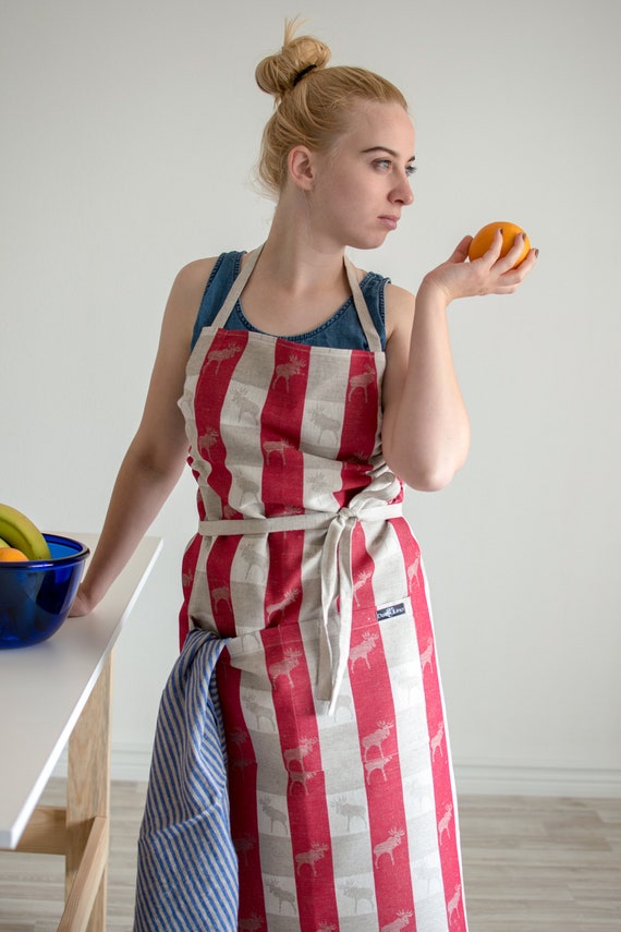 Christmas Bib Aprons for Women With Pockets,Ocean Beach Coastal Xmas Tree S Fnochy Christmas Apron for Women, Adjustable Bib with Snowman and