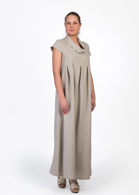 linen cowl neck dress LINEN COMBO COWL NECK MAXI DRESS – Whiteroom+Cactus
