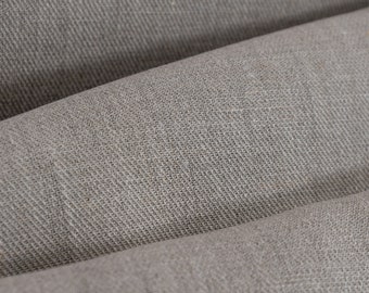 Natural Linen Twill Fabric, Heavy Weight, 59" Wide