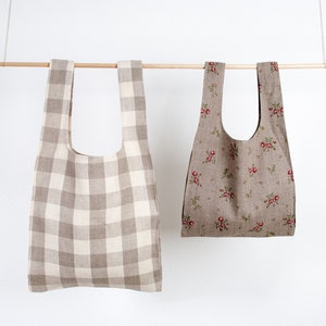 Bolsa de linho estilo japonês