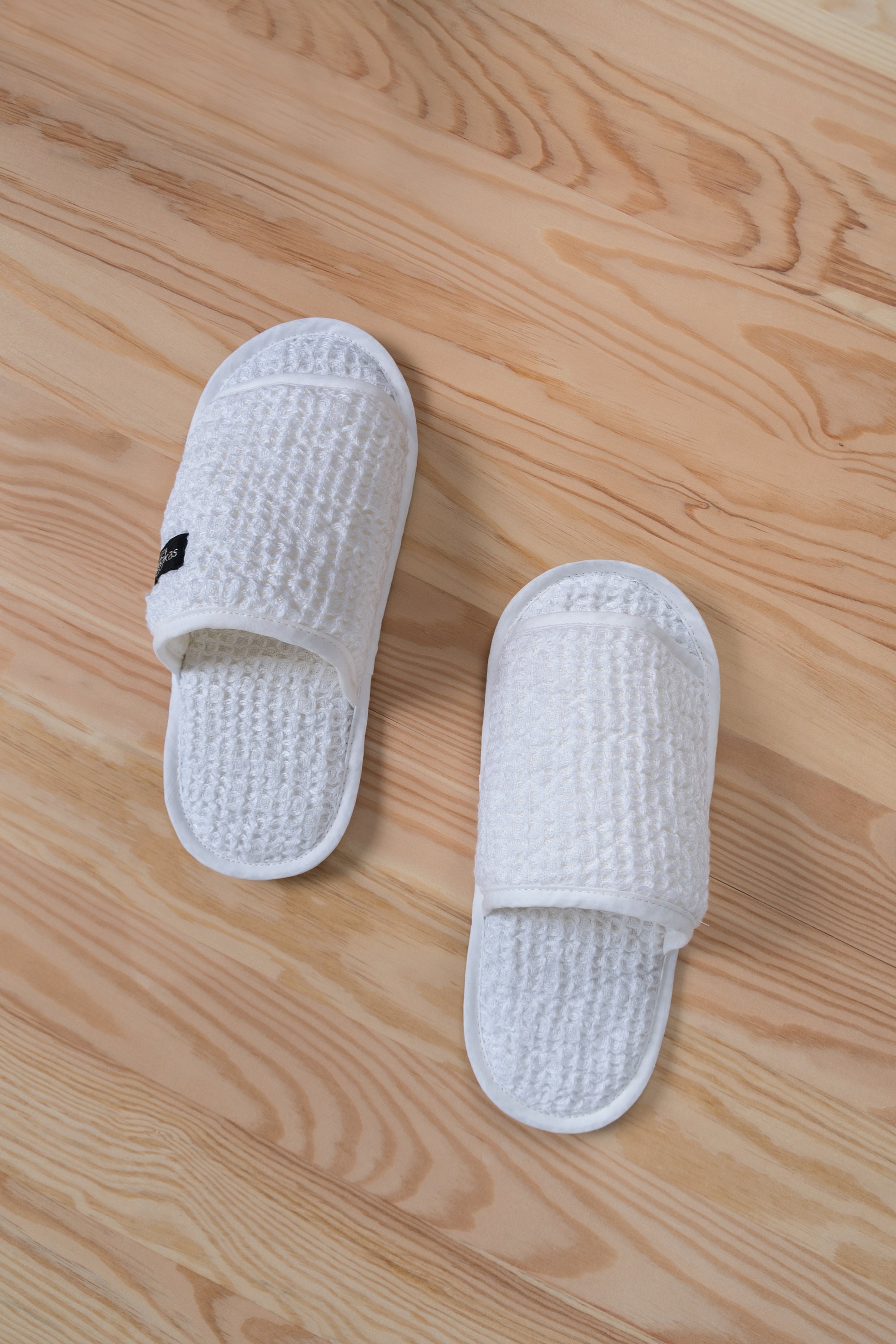 Teceyfeet Uniseks hotelslippers, set van 4 paar, wasbaar, antislip, linnen pantoffels met open teen, voor spa, feestgasten, hotel en reizen, 38/43 EU