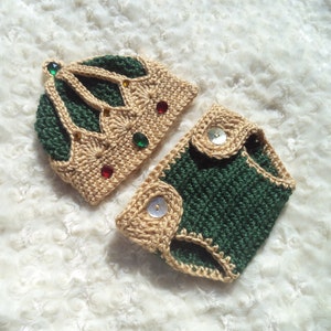 King Crown Hat, Crochet Baby Crown Hat, Crochet Diaper Cover Set, Prince Crown, Baby Shower Gift, Newborn Photo Prop, Prince Hat, Green-Gold
