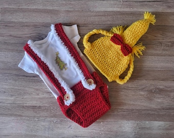 Gorro de bebé inspirado en Cindy Lou,