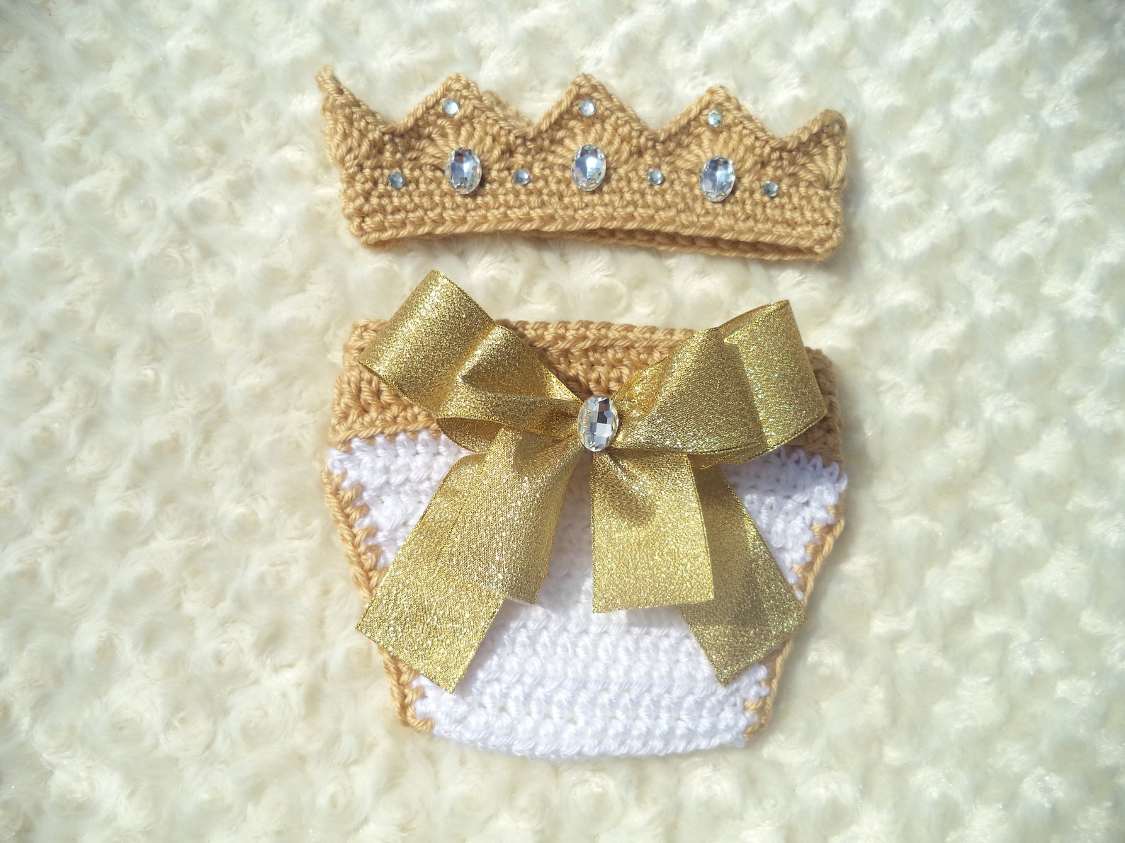 Crochet Baby Princess Crown, Crochet Baby Girl Outfit, Crochet Princess