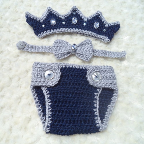 Crochet Baby King Crown Crochet Baby Boy Outfit Crochet - Etsy