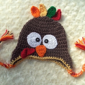 Baby Turkey Hat Diaper Cover , Crochet Turkey Beanie, Baby Thanksgiving Outfit, Hat Baby Turkey, Hat Fall hat Baby Turkey Hat