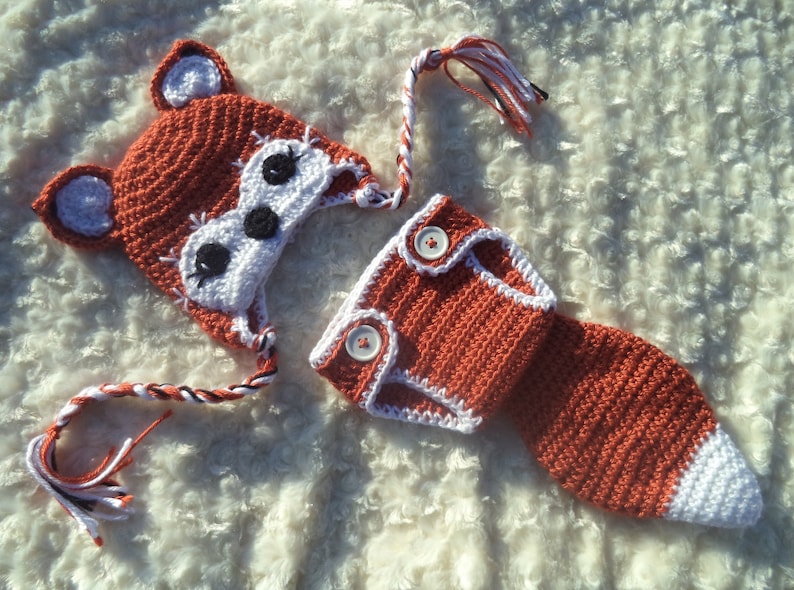fox crochet baby outfit