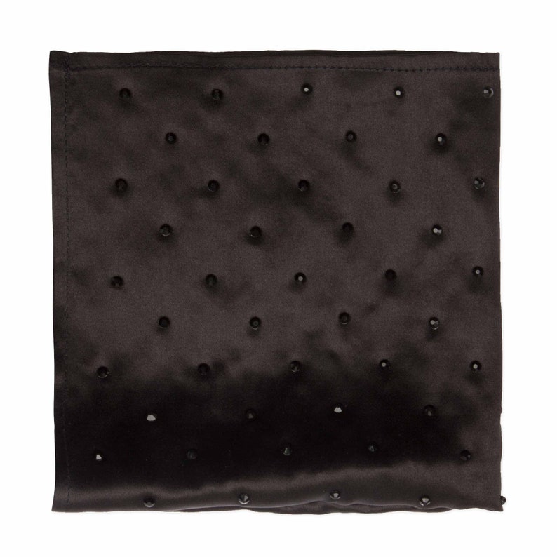 Statuesque Black Luxury Pocket Square