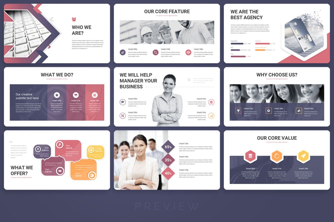 Consulting Modern Business PowerPoint Presentation Template Etsy