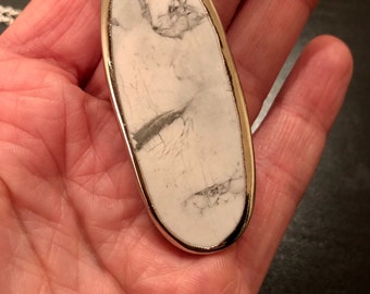 Faux Marble Stone Necklace