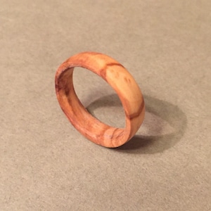 Roman Olive Wood Ring with Preservation Kit, Handcrafted and Custom