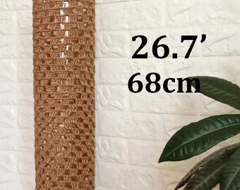 Large vases for floor by the scallop jute rug. Unique apartment decor in the form of a  tall organic modern vase. Standing vase home decor