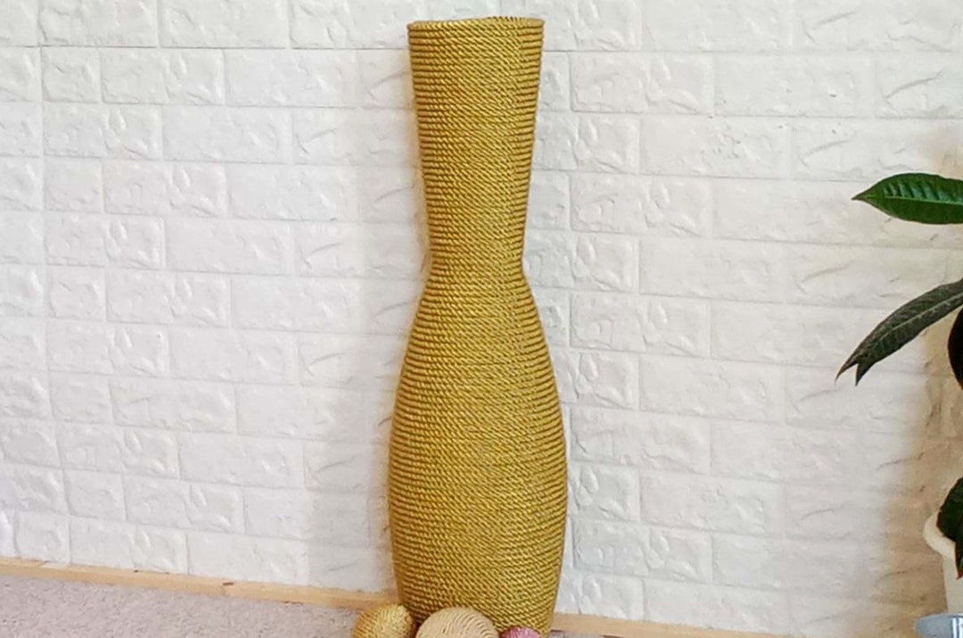 Tall Floor Vase Gold Color 36inc. Estra Large Vases for Floor. Big