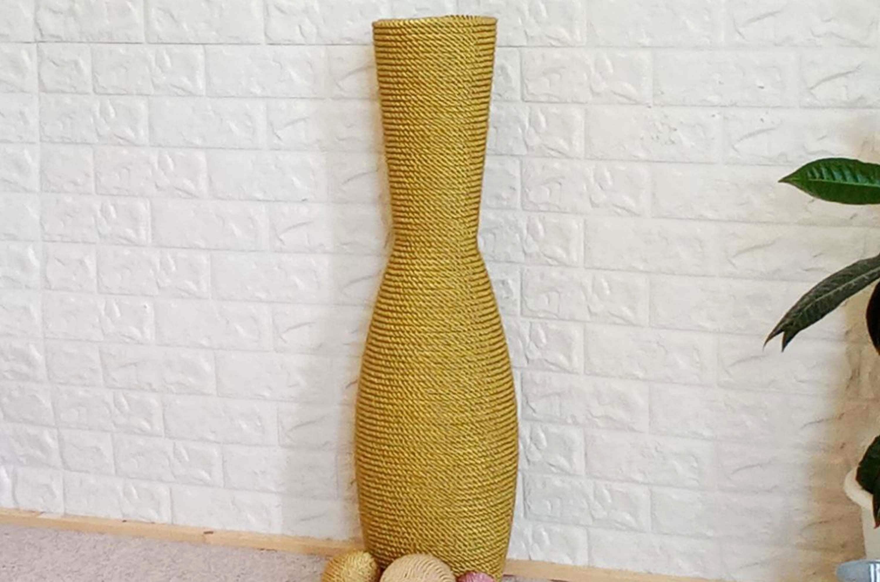 Tall Floor Vase Gold Color 36inc. Estra Large Vases for Floor. Etsy