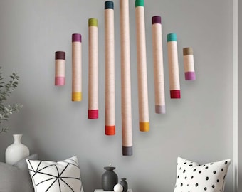 Jute Textile Wall Art: Vertical Woven Boho-Chic Panel