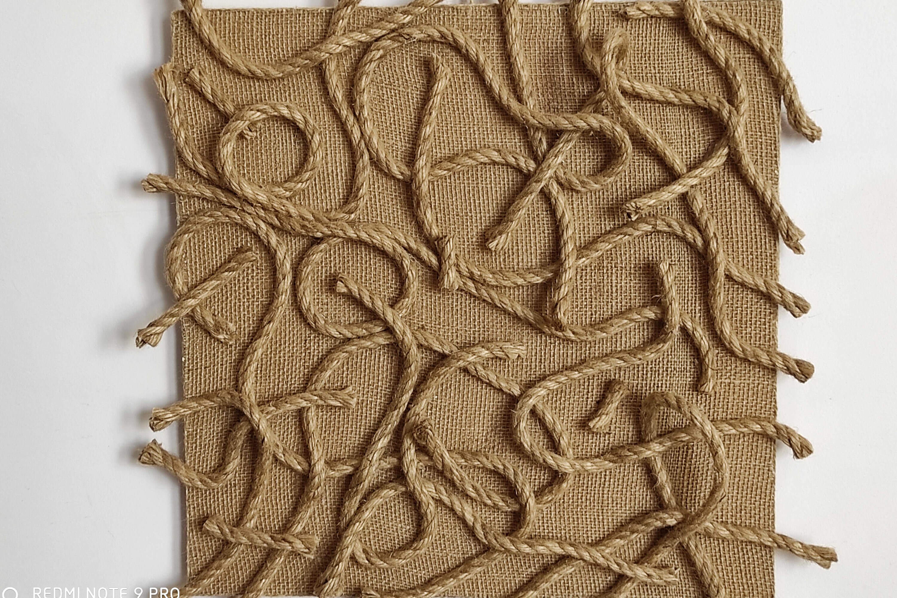 Rope Art Painting Artwork Wall Hanging Wallhanging Modern Etsy