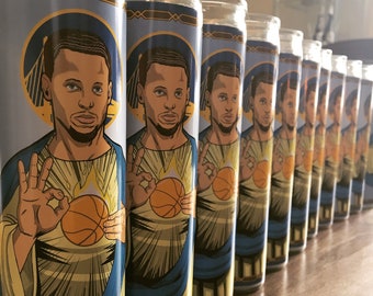 2 X Basketball Jesus Playoff Prayer Candle
