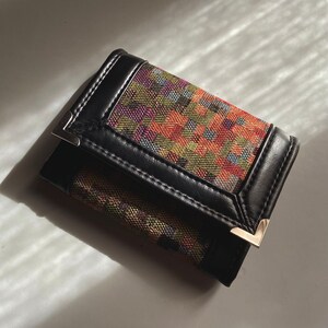 Cartera pixel - cartera boho - estilo boho - cartera rectangular - cartera de cuero sintético