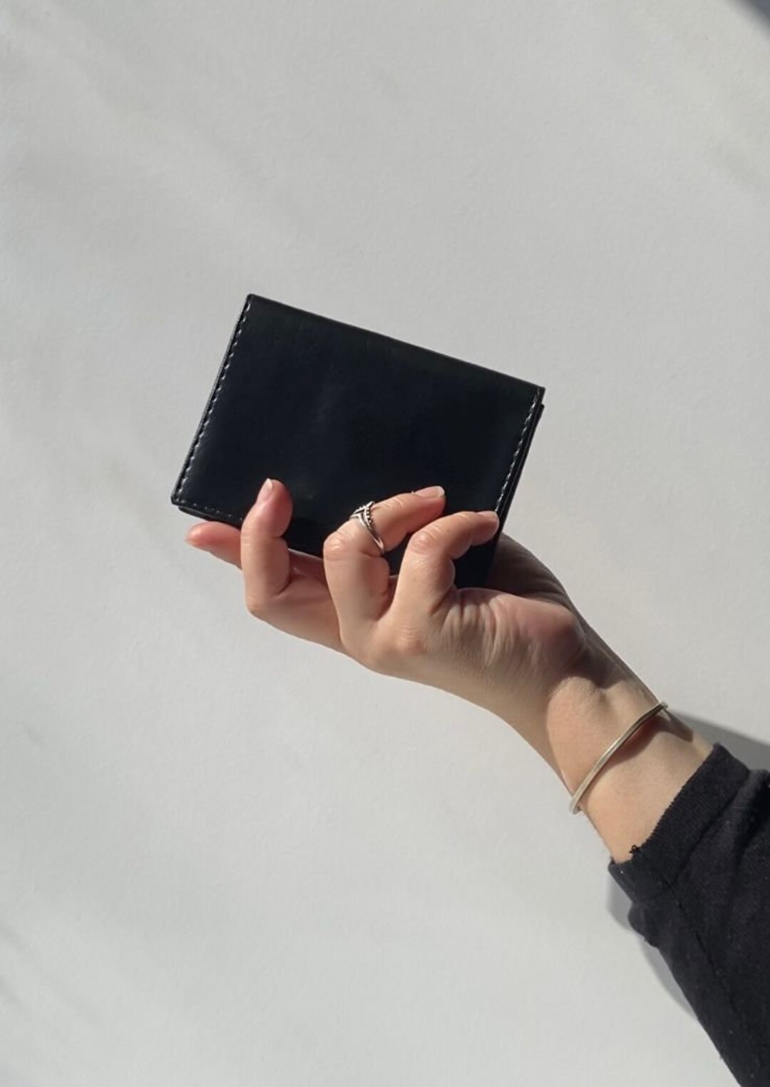 Mini Wallet - Mini Black Wallet - Wallet - Small Wallet - All Black ...