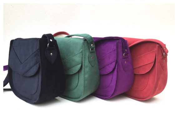 dark green velvet bag