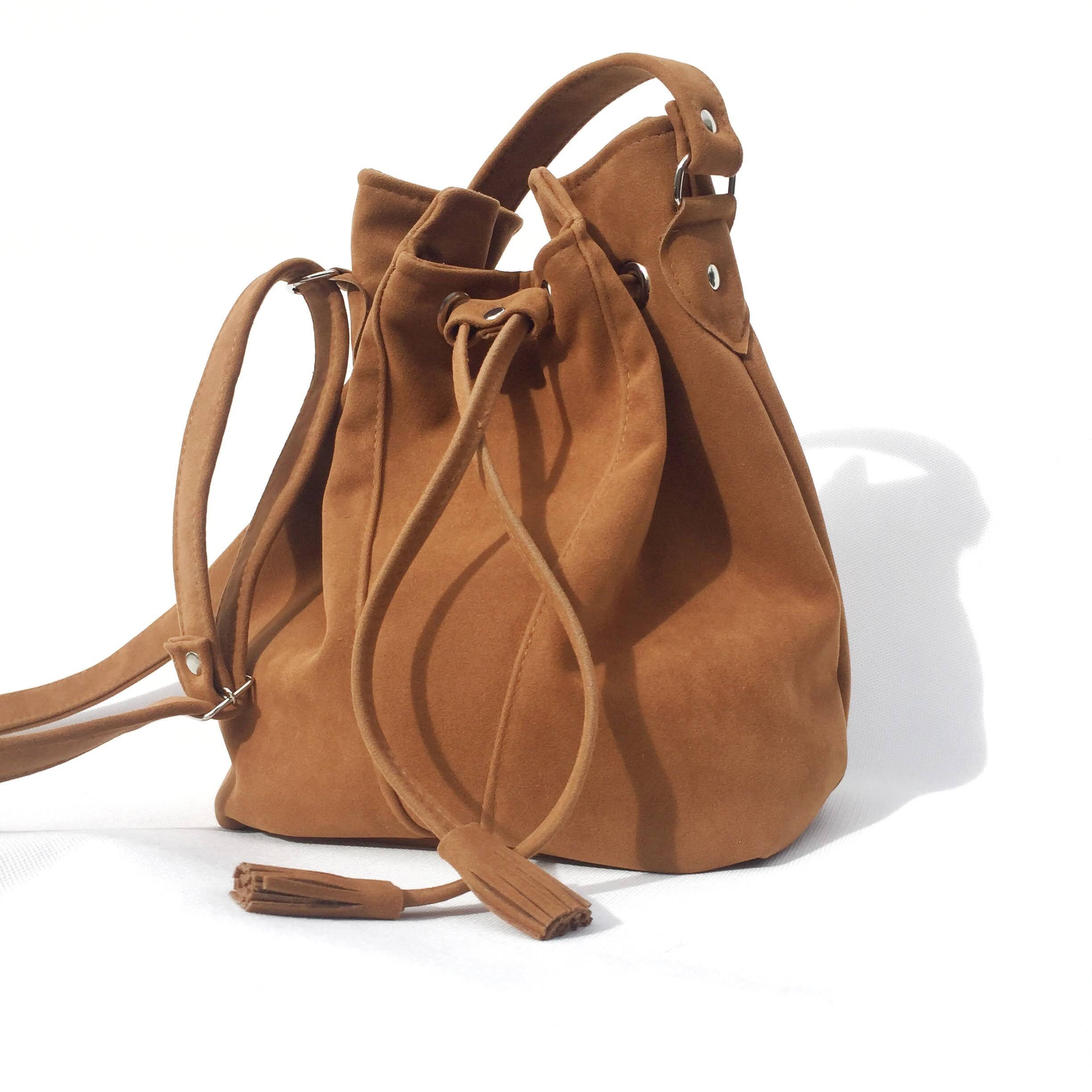 suede bucket bag