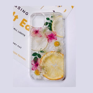 Handmade pressed dried flower phone case,Iphone 11 12 13 pro max SE2020 XR XS Max phone cover floral,Samsung S20 S21 ultra Note10 fruit case
