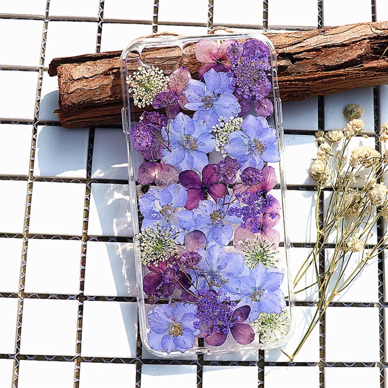 Handmade Dried Pressed Flower Phone Case Iphone 13 12 11 Pro Etsy