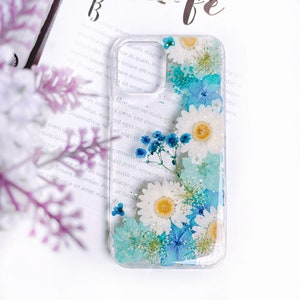 Pressed flower phone case real dried floral iPhone 13 12 11 pro max XR XS Max 7 8 plus phone cover,Samsung S21+ S21 ultra note20,Google case