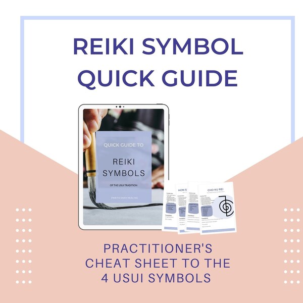 Reiki Symbol Quick Guide - Reiki Chart, Reiki Cheat Sheet, Cards, Booklet - Reiki Healing Book for Reiki Master Teachers & Practitioners