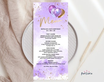 Dinner Party Menu Etsy
