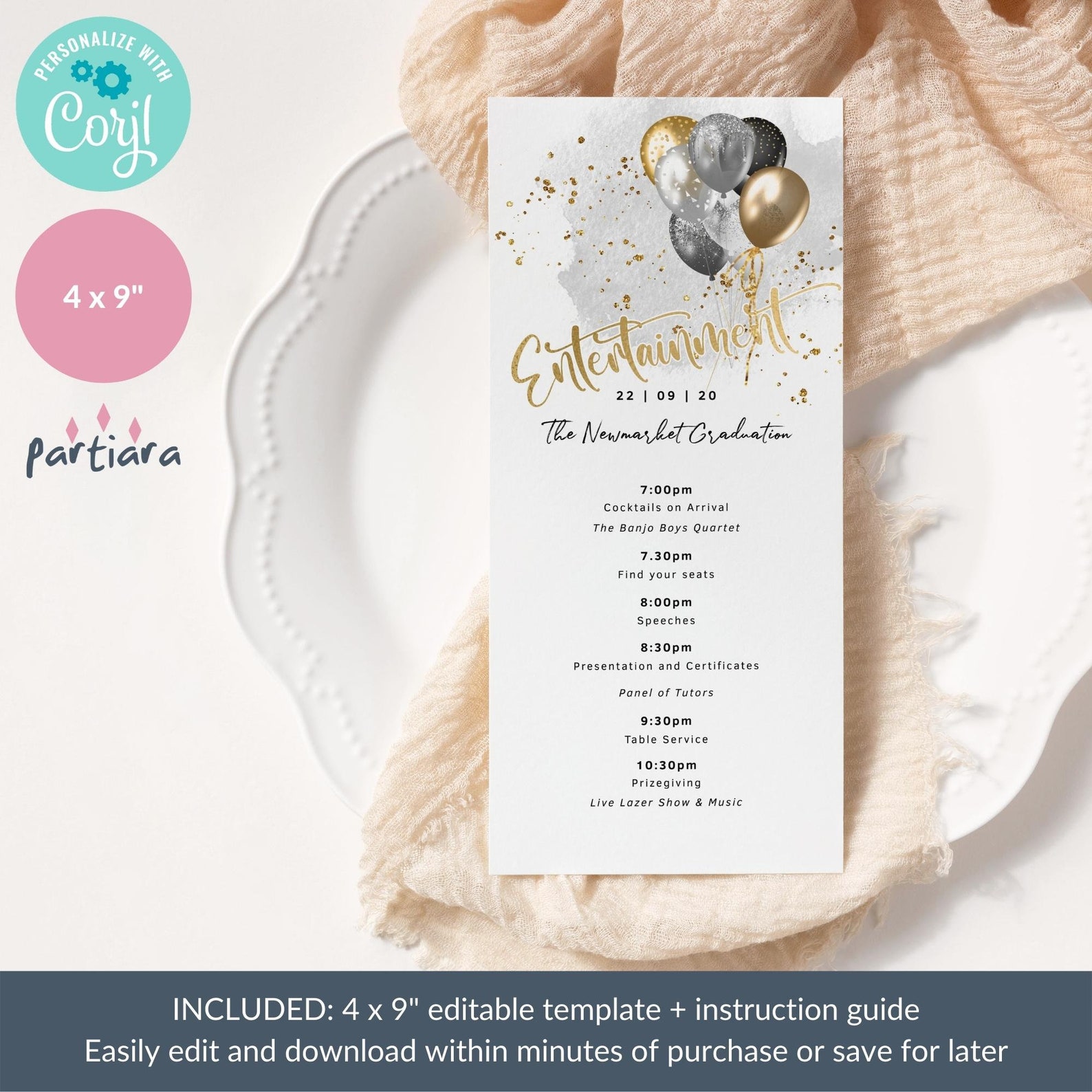 Entertainment Program, Birthday Programs Printable, Teen Boys or Mens ...