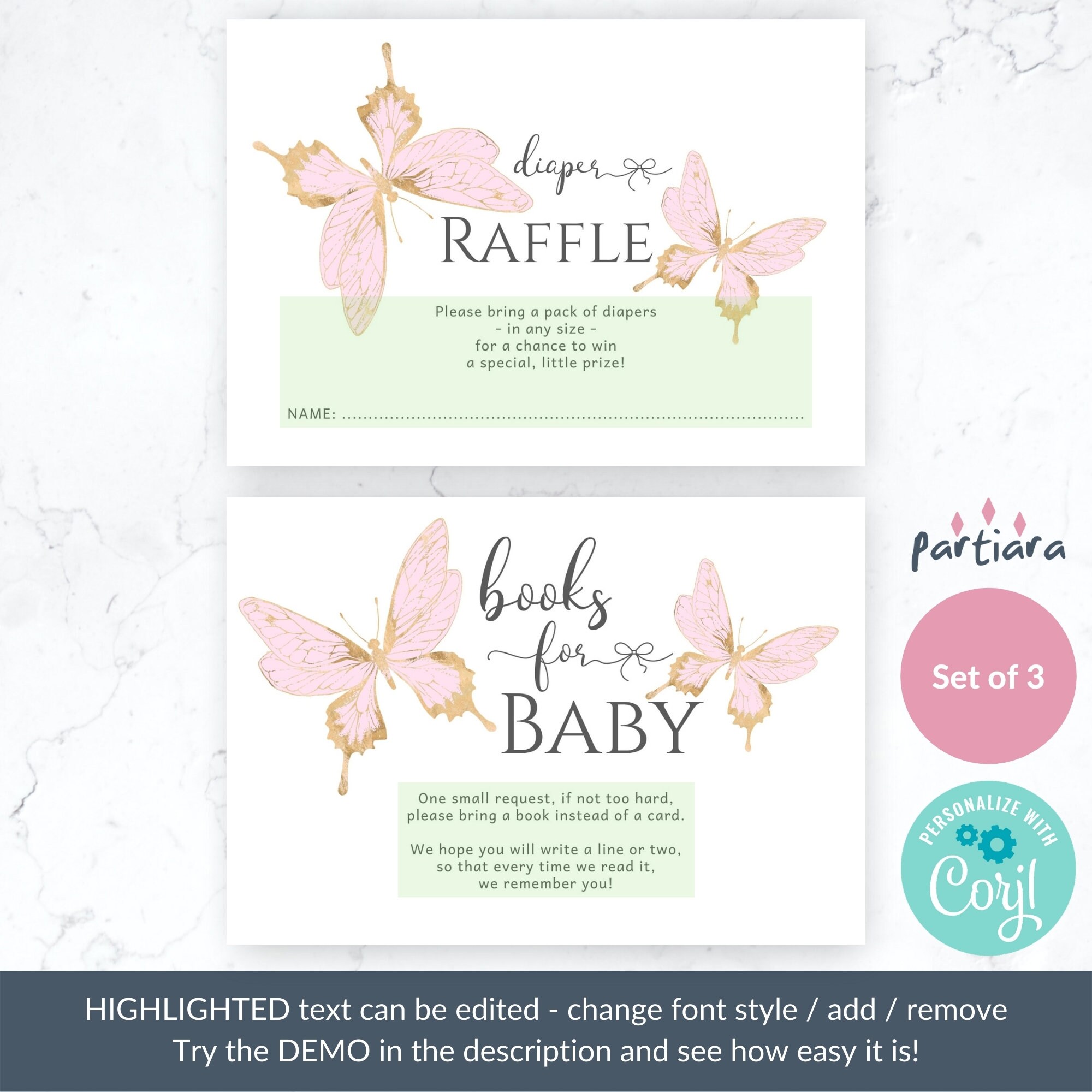 DIY Baby Shower Invitation Set for a Girl Baby Shower Etsy