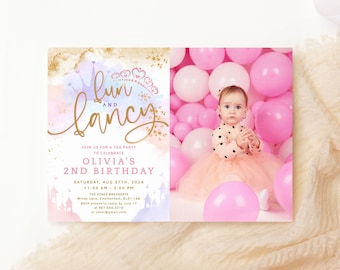 Editable Princess Invitation Birthday Template for Girls, Printable P137