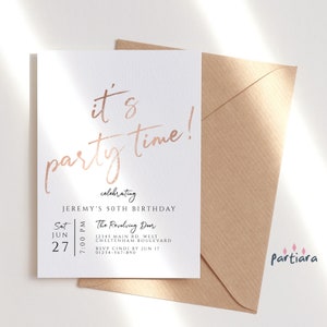 Surprise 21st Birthday Invitation Download Rose Gold (Instant Download) 