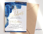 Lets Celebrate Adult Invitation Template for Men or Ladies Birthday Events (Digital Download) P260