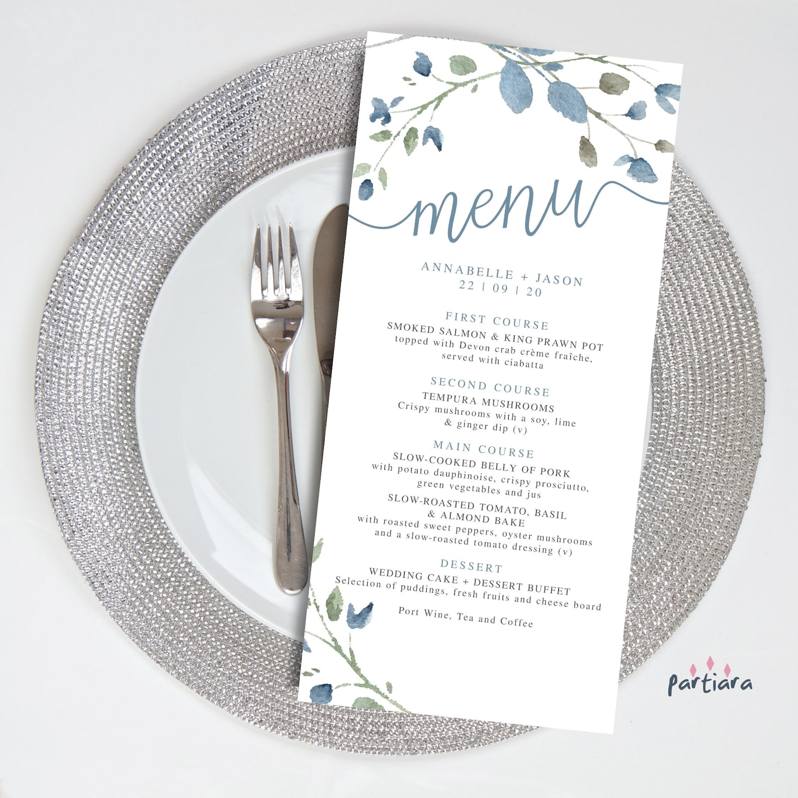 Baby Shower Menu Template