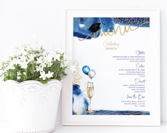 IRENE Libro Degli Ospiti Blu Navy Per Laurea, Addio, Matrimonio, Compleanno – Design Minimalista, 100 Pagine - 6