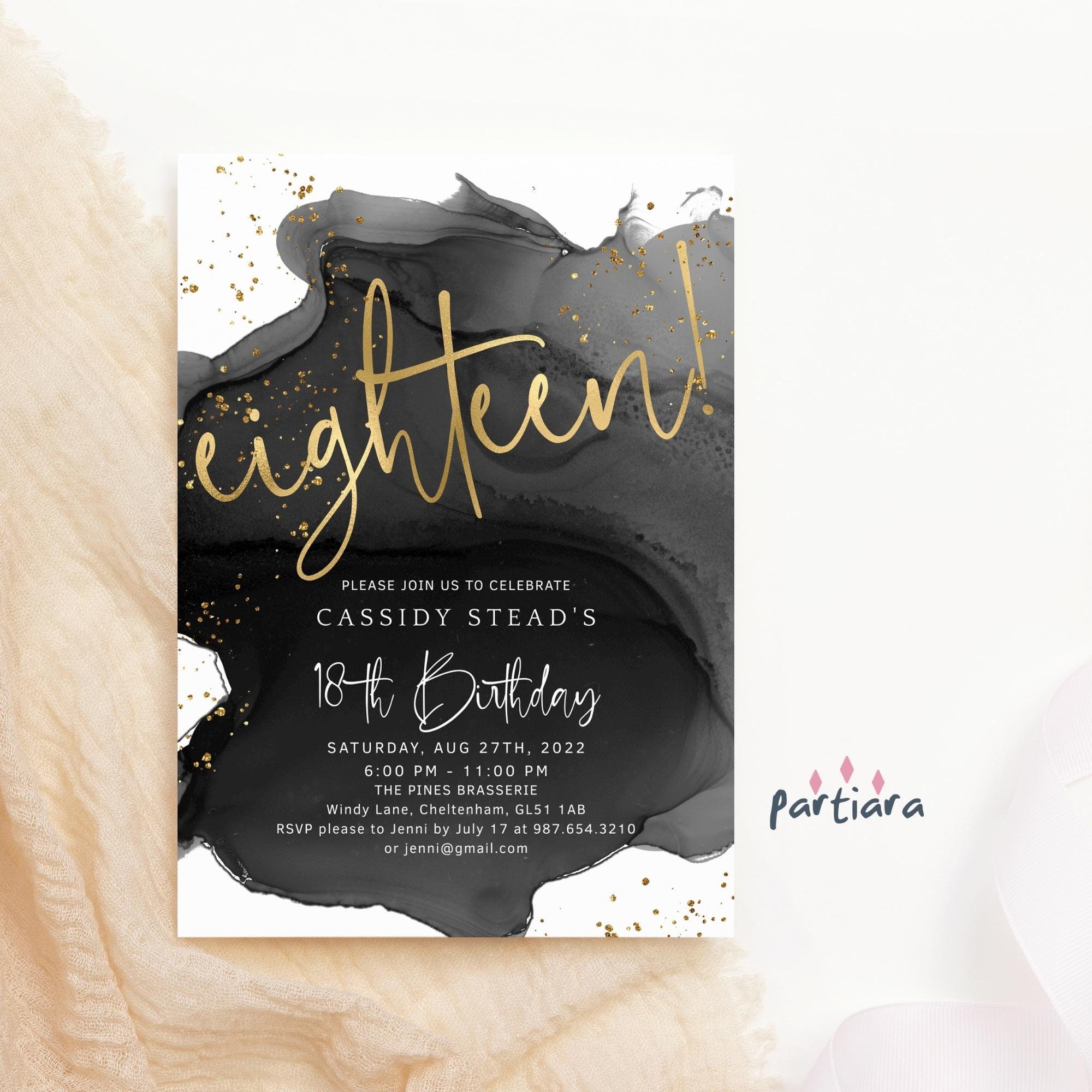 18th-birthday-invitation-printable-charcoal-shades-of-black-and-gold-party-invite-editable-template-men-or-ladies-download-p268-p132-etsy