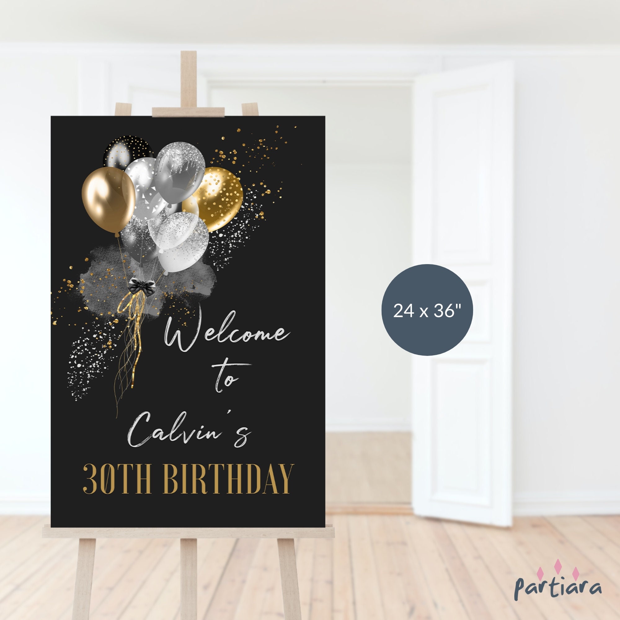 Editable Welcome Sign Template, Mens Birthday Dinner Welcome Poster ...