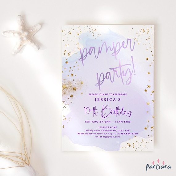 Ladies Birthday Party Program Template Printable Lilac Purple -   Portugal