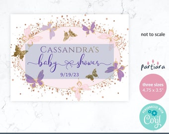 Etichette Per Bomboniere A Farfalla Modificabili Etichette - Foto 7