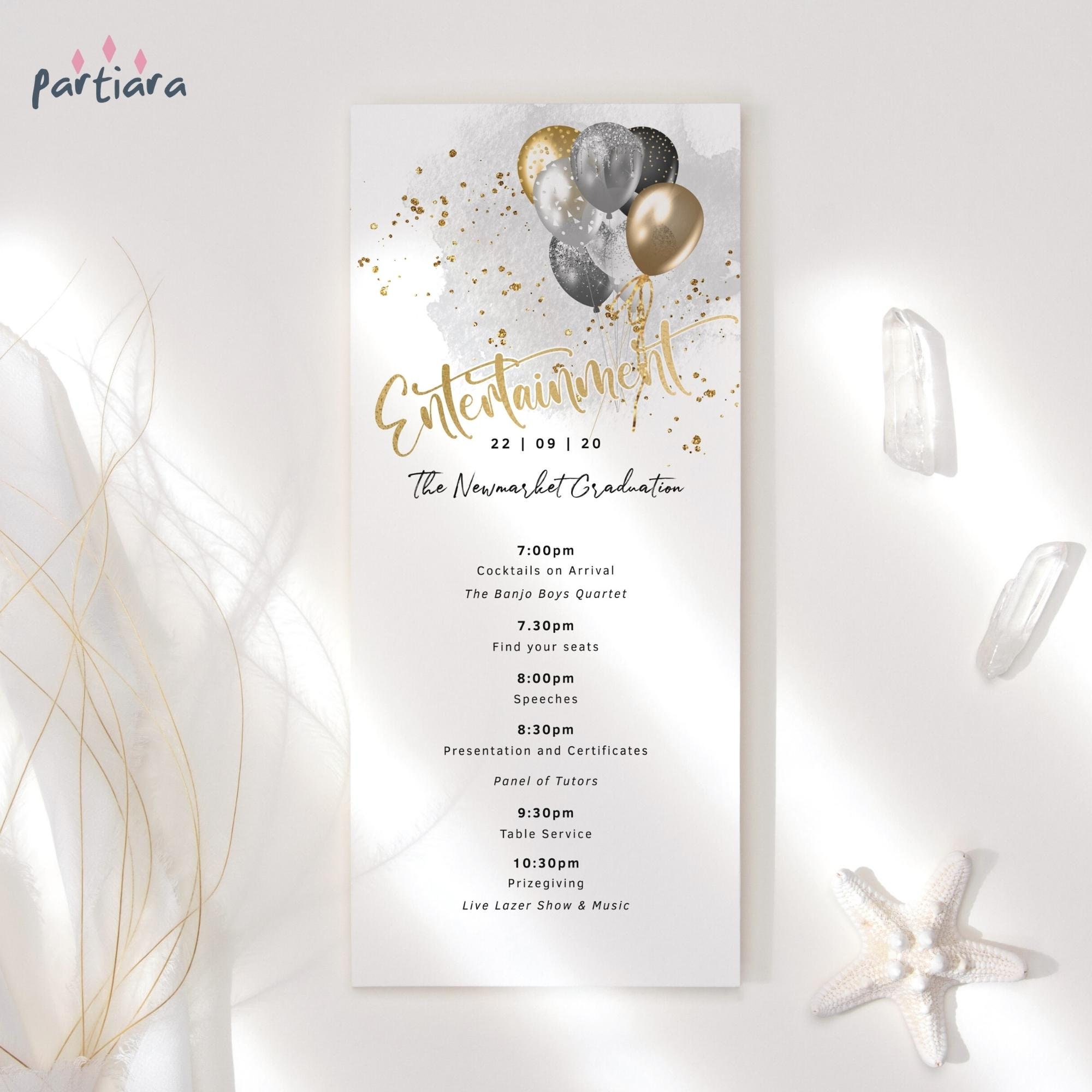 Entertainment Program, Birthday Programs Printable, Teen Boys or Mens ...