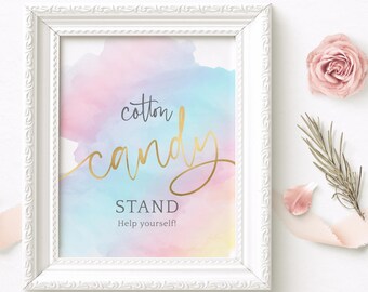 Cotton Candy Sign Printable - Etsy