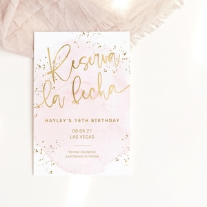 Reserva la fecha editable plantilla para niña, guardar la fecha, imprimible, fiesta española, cumpleaños, fiesta, bautismo, baby shower, bautizo, editable P249