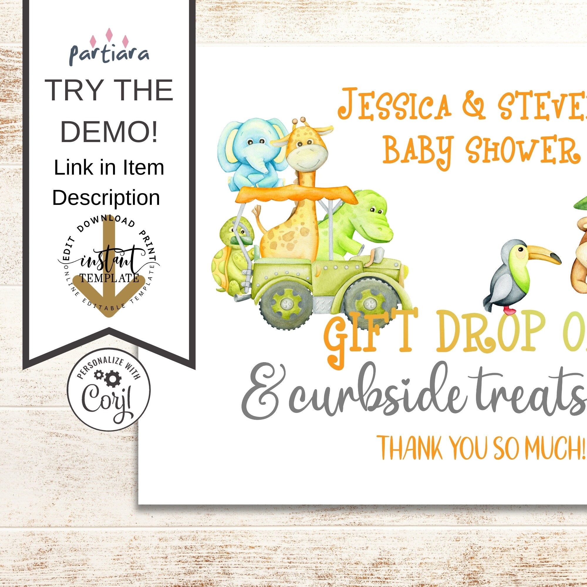 Drive By Baby Shower Gift Drop Off Sign Boy Drive Through Etsy