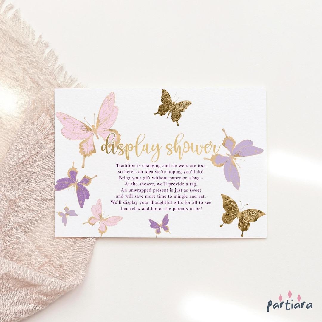 Baby Gift Display Shower Card Printable Girl Baby Shower Etsy