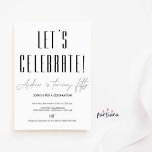 Adult Birthday Invitation Printable Editable Invitation for - Etsy